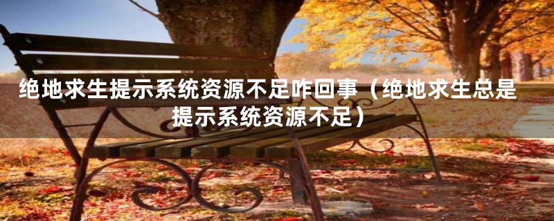绝地求生提示系统资源不足咋回事(绝地求生总是提示系统资源不足)
