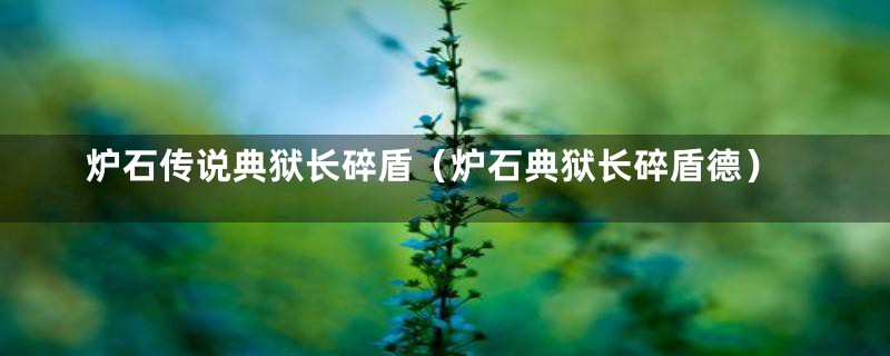 炉石传说典狱长碎盾(炉石典狱长碎盾德)