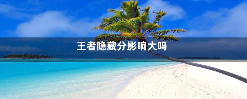 王者隐藏分影响大吗