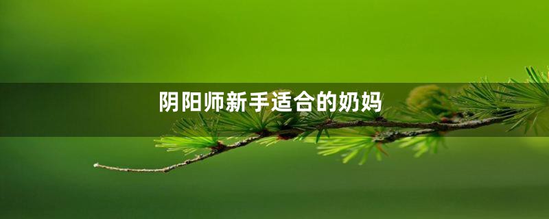 阴阳师新手适合的奶妈