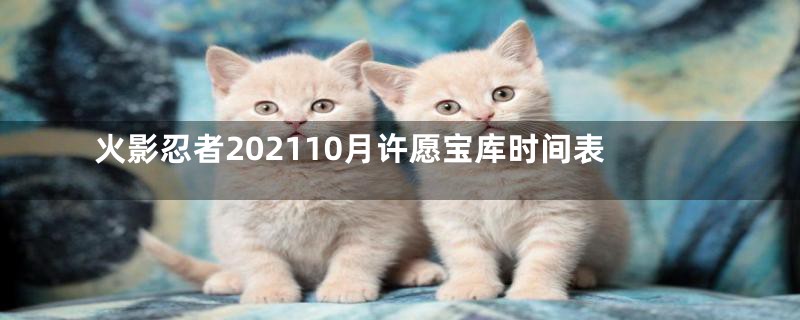 火影忍者202110月许愿宝库时间表