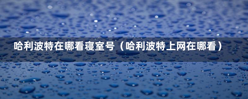 哈利波特在哪看寝室号(哈利波特上网在哪看)