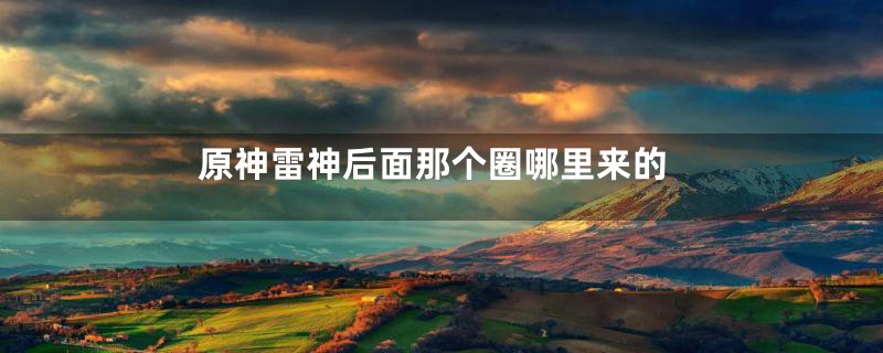 原神雷神后面那个圈哪里来的