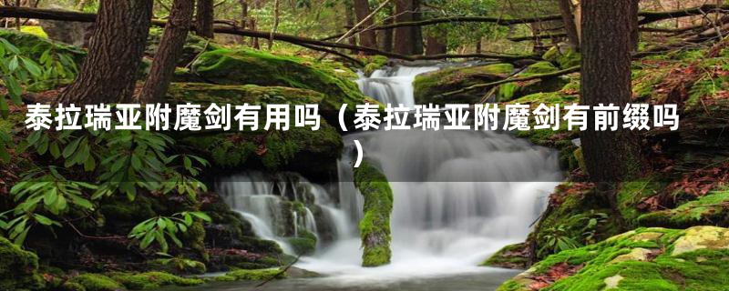 泰拉瑞亚附魔剑有用吗(泰拉瑞亚附魔剑有前缀吗)