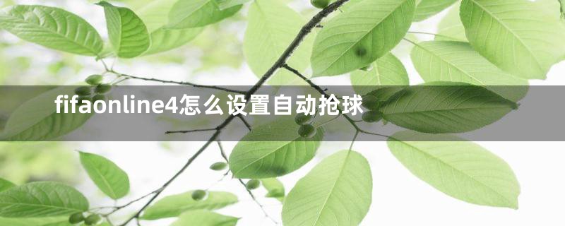 fifaonline4怎么设置自动抢球