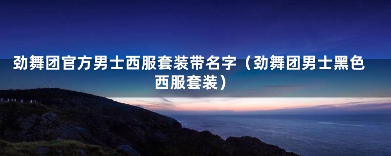 劲舞团官方男士西服套装带名字(劲舞团男士黑色西服套装)