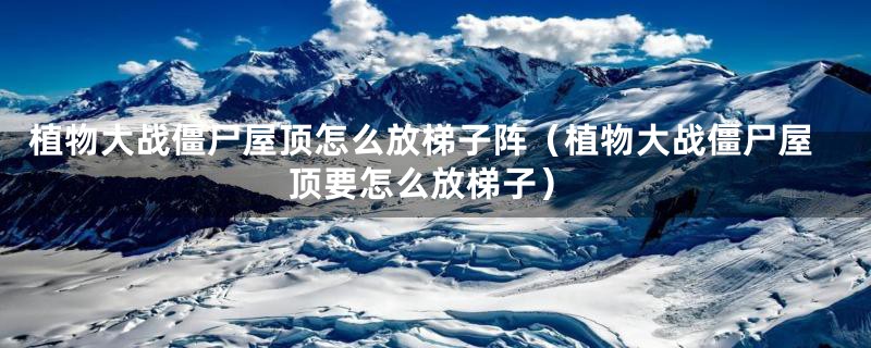 植物大战僵尸屋顶怎么放梯子阵(植物大战僵尸屋顶要怎么放梯子)