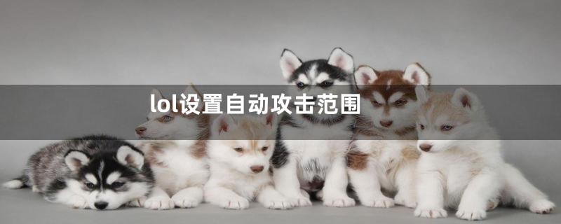 lol设置自动攻击范围