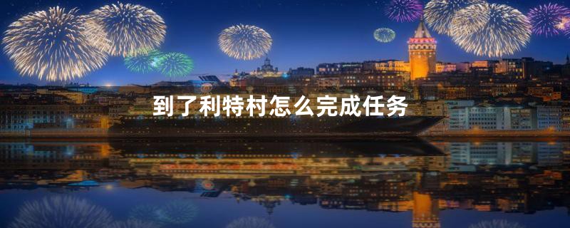 到了利特村怎么完成任务