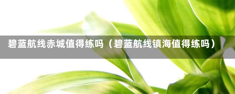 碧蓝航线赤城值得练吗（碧蓝航线镇海值得练吗）