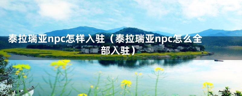 泰拉瑞亚npc怎样入驻（泰拉瑞亚npc怎么全部入驻）