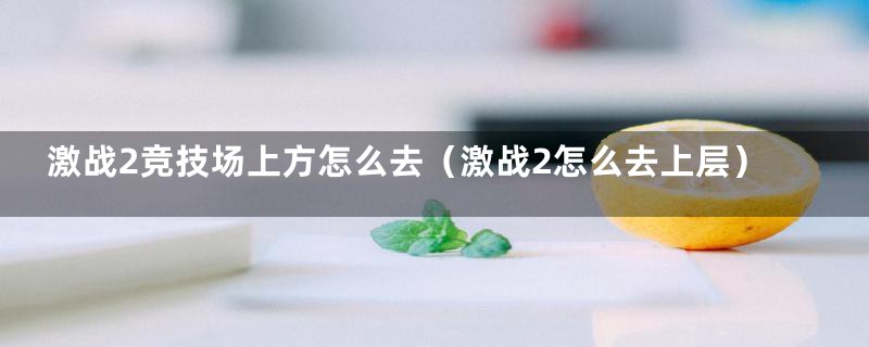 激战2竞技场上方怎么去（激战2怎么去上层）