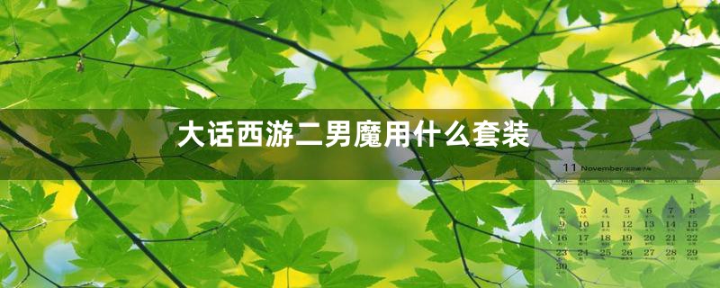 大话西游二男魔用什么套装
