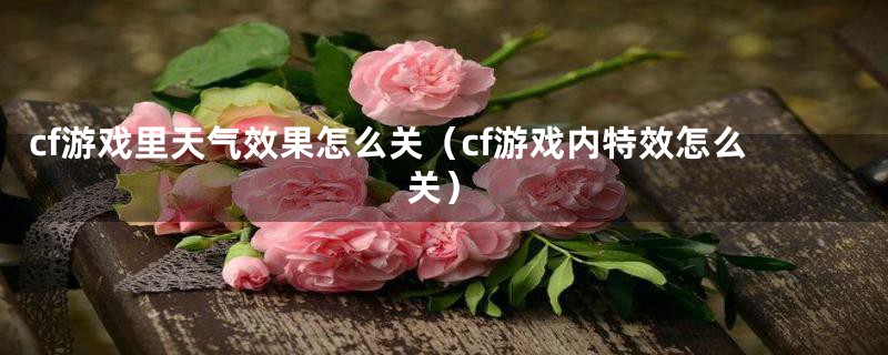 cf游戏里天气效果怎么关（cf游戏内特效怎么关）