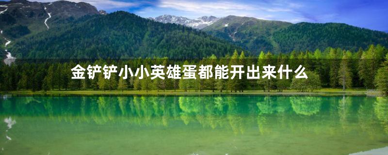 金铲铲小小英雄蛋都能开出来什么