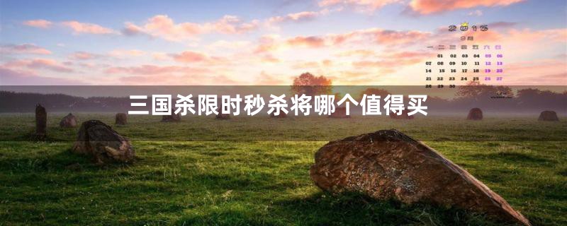 三国杀限时秒杀将哪个值得买