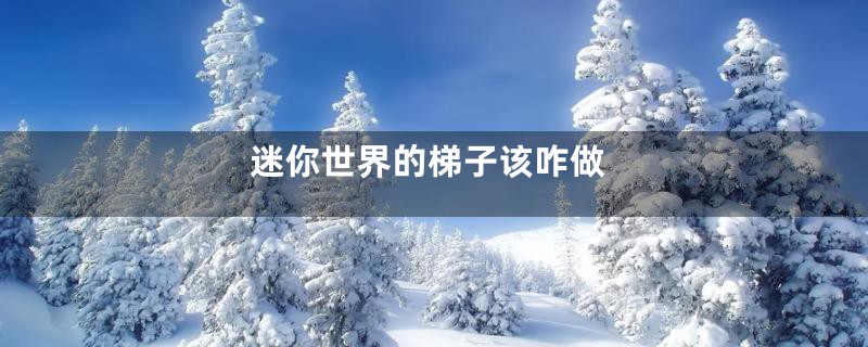 迷你世界的梯子该咋做
