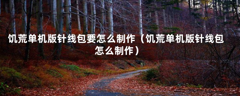 饥荒单机版针线包要怎么制作（饥荒单机版针线包怎么制作）