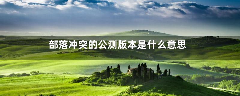 部落冲突的公测版本是什么意思