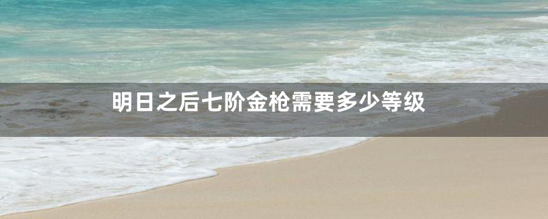 明日之后七阶金枪需要多少等级