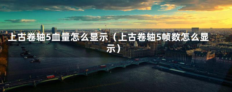 上古卷轴5血量怎么显示（上古卷轴5帧数怎么显示）