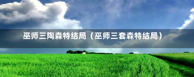 巫师三陶森特结局(巫师三套森特结局)