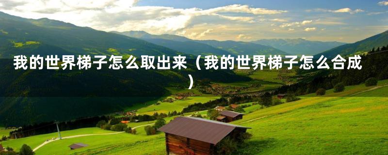 我的世界梯子怎么取出来(我的世界梯子怎么合成)