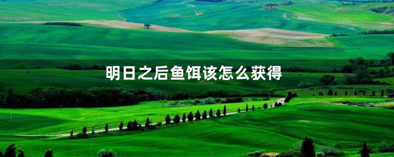 明日之后鱼饵该怎么获得