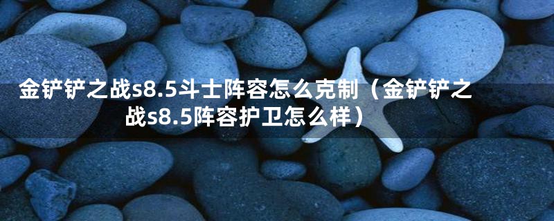 金铲铲之战s8.5斗士阵容怎么克制（金铲铲之战s8.5阵容护卫怎么样）