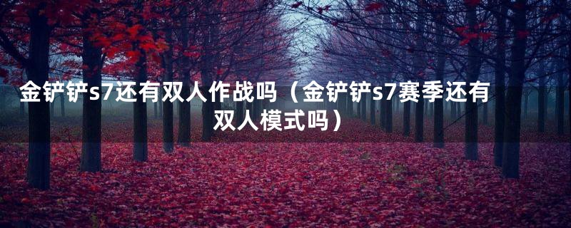 金铲铲s7还有双人作战吗（金铲铲s7赛季还有双人模式吗）