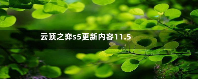 云顶之弈s5更新内容11.5