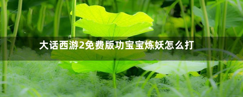 大话西游2免费版功宝宝炼妖怎么打
