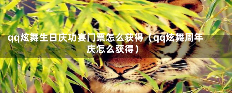 qq炫舞生日庆功宴门票怎么获得（qq炫舞周年庆怎么获得）