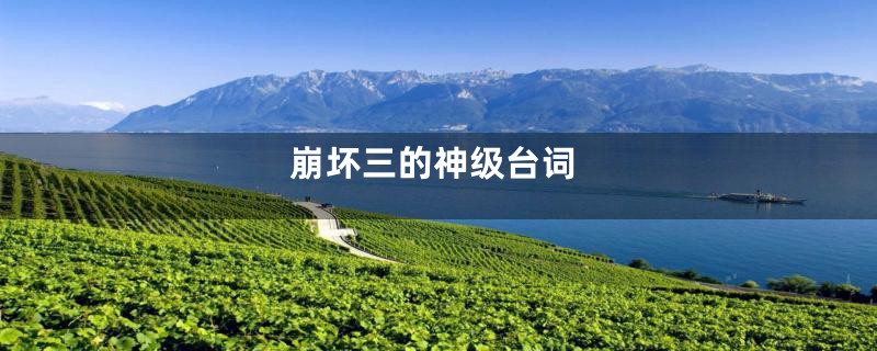 崩坏三的神级台词