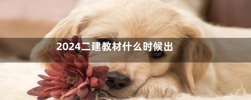 2024二建教材什么时候出