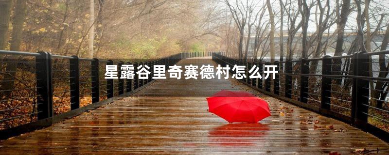 星露谷里奇赛德村怎么开