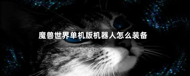 魔兽世界单机版机器人怎么装备