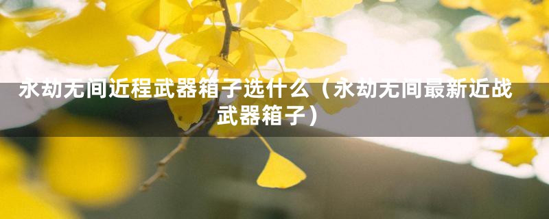 永劫无间近程武器箱子选什么（永劫无间最新近战武器箱子）
