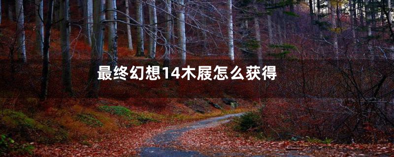 最终幻想14木屐怎么获得