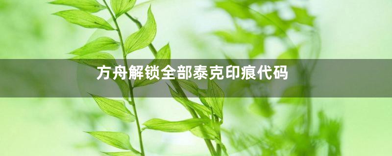 方舟解锁全部泰克印痕代码