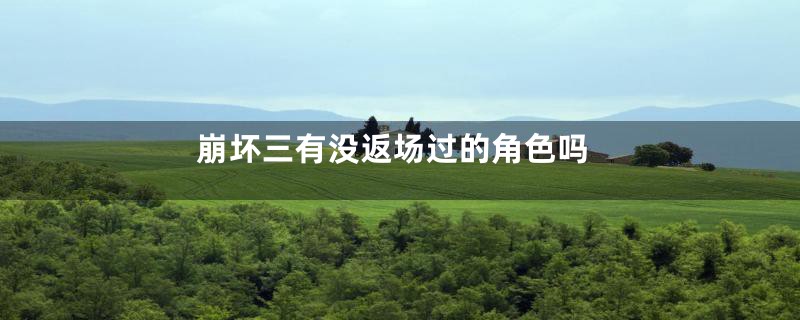 崩坏三有没返场过的角色吗