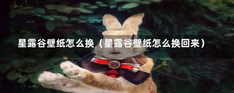 星露谷壁纸怎么换(星露谷壁纸怎么换回来)