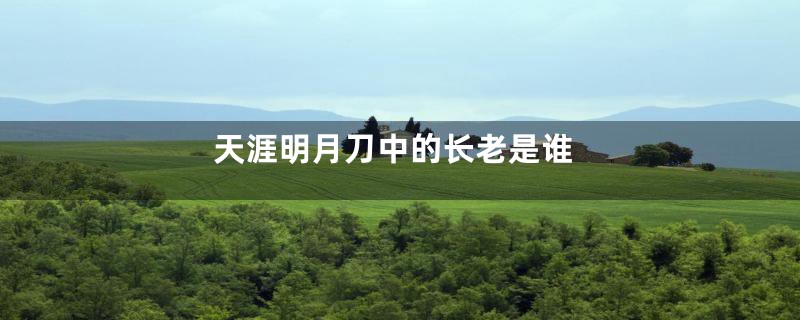 天涯明月刀中的长老是谁