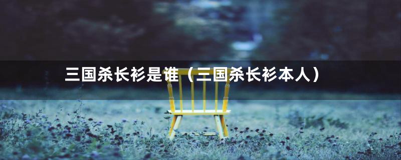 三国杀长衫是谁(三国杀长衫本人)