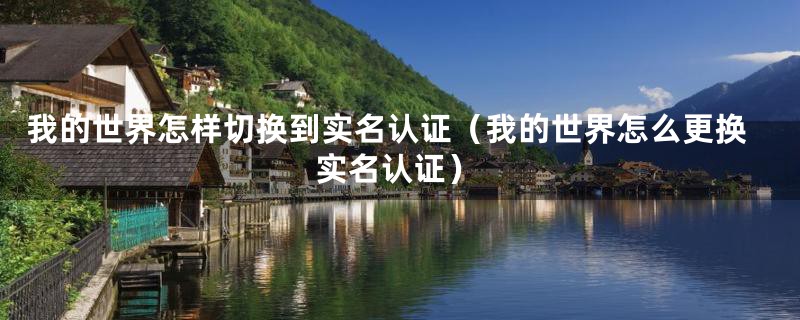我的世界怎样切换到实名认证（我的世界怎么更换实名认证）