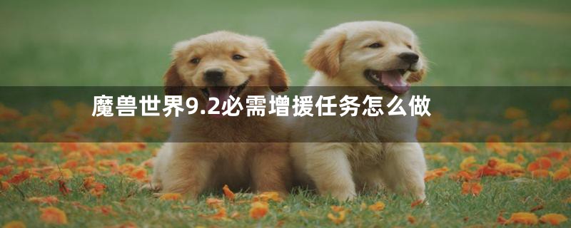 魔兽世界9.2必需增援任务怎么做