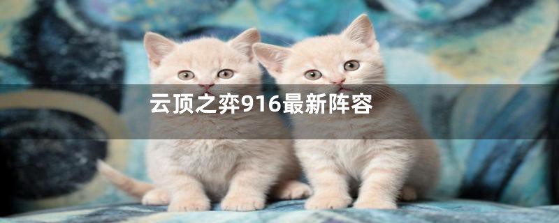 云顶之弈916最新阵容