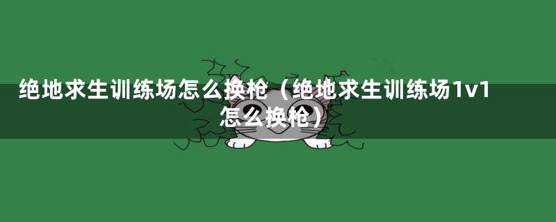 绝地求生训练场怎么换枪(绝地求生训练场1v1怎么换枪)