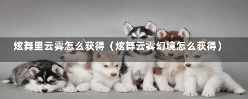 炫舞里云雾怎么获得（炫舞云雾幻境怎么获得）
