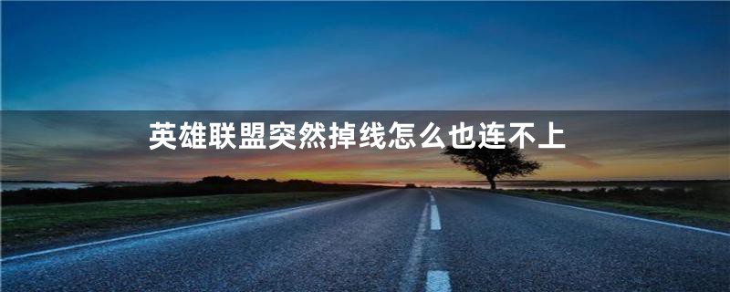 英雄联盟突然掉线怎么也连不上